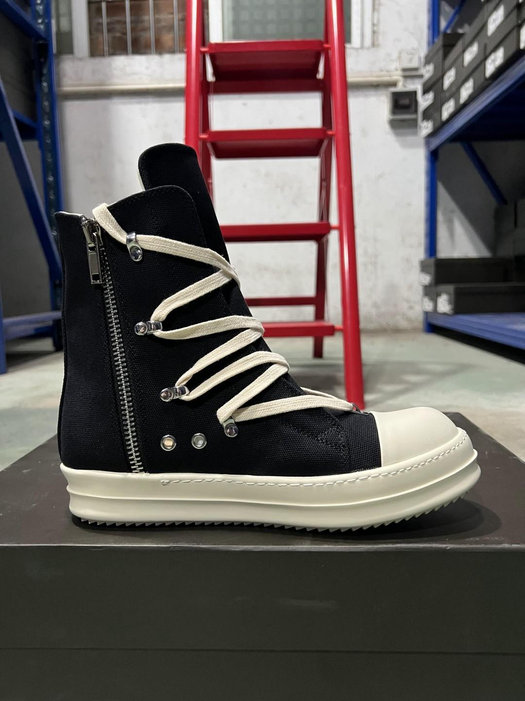 

Ro Designer Luxury Casual Shoes Men Boots Women Sneaker High Top Shoe Geobasket Lace-up Zipper Black Canvas Classic Ankle Boot 48