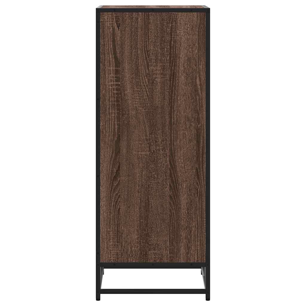 Shoe Rack Brown Oak Effect 48 X 38 X 97.5 Cm Particleboard