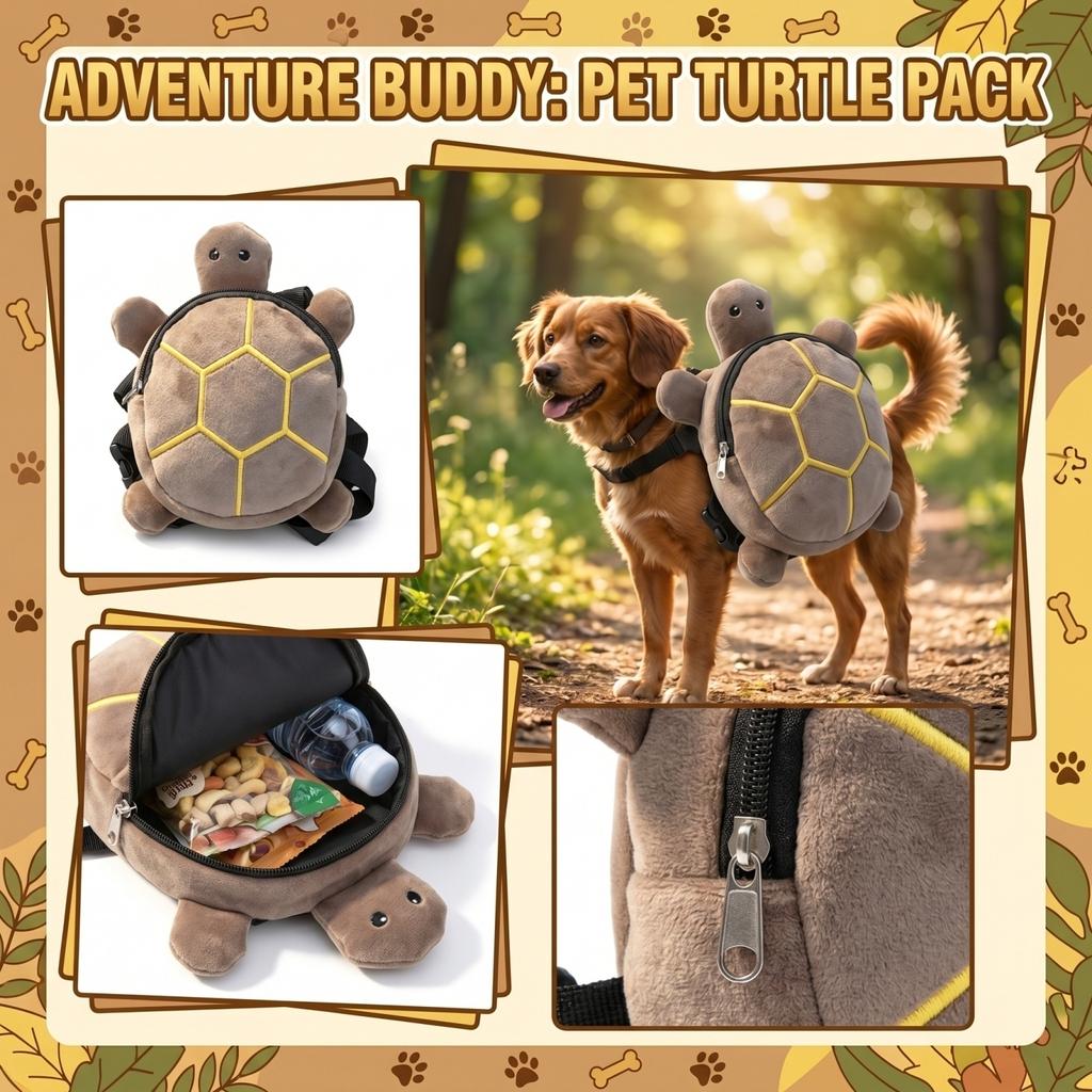 Pet Dog Backpack Dog Backpack Outdoor Backpack Turtle Bag Snacks
