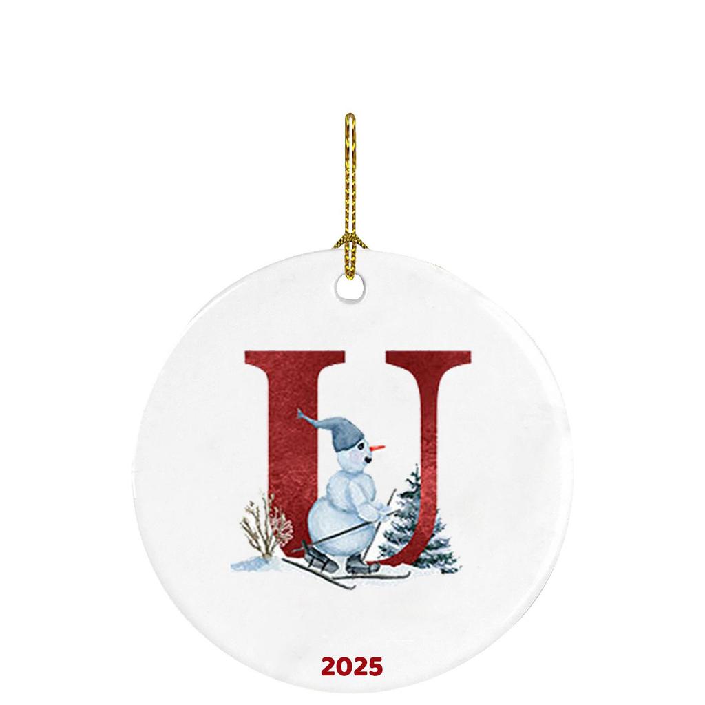 26 Letters Santa Christmas Pendant Acrylic Car Pendant Christmas Tree Decoration