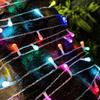 Solar Color-Changing LED Starry String Lights - Waterproof Popcorn Fairy Lights for Camping and Outdoor Tent Decor