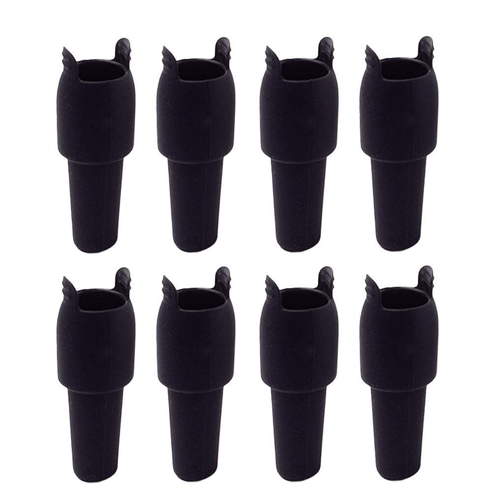 Pack of 8 Double Seal Silicone Wine Bottle Stoppers Feature Easy Pull Handle Wine Corks for Secure Preservations