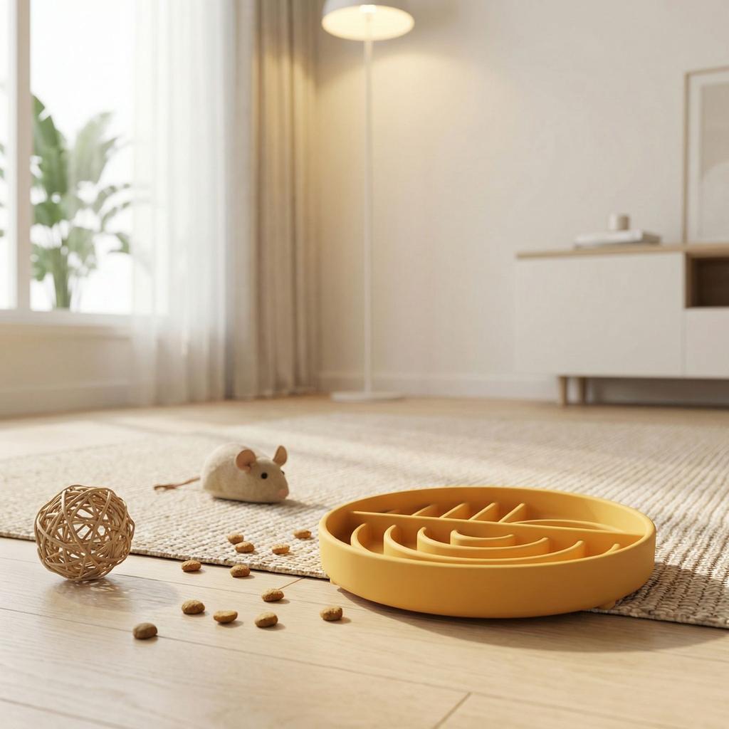 Pet General With Suction Cups Slow  Eating Bowl Feeding Pet Bowl