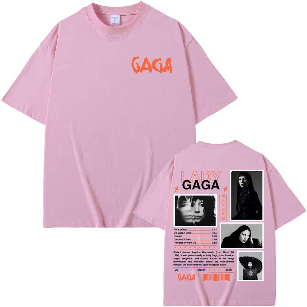 Pop Diva Lady Gaga Mayhem Album 2025 Tour Tshirts Unisex Women Fashion Aesthetic Hip Hop T Shirts High Quality 100 Cotton Tshirt