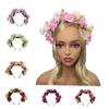 New simulated flower headband, bohemian wreath head buckle, women's fabric flower headdress