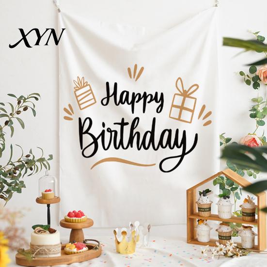 Nature Style Backdrop Baby Birthday Backdrop, Greenery Forest Banner for Boy Girl, Linen-like Polyester Fabric 100 Day Celebration Party Decorations,