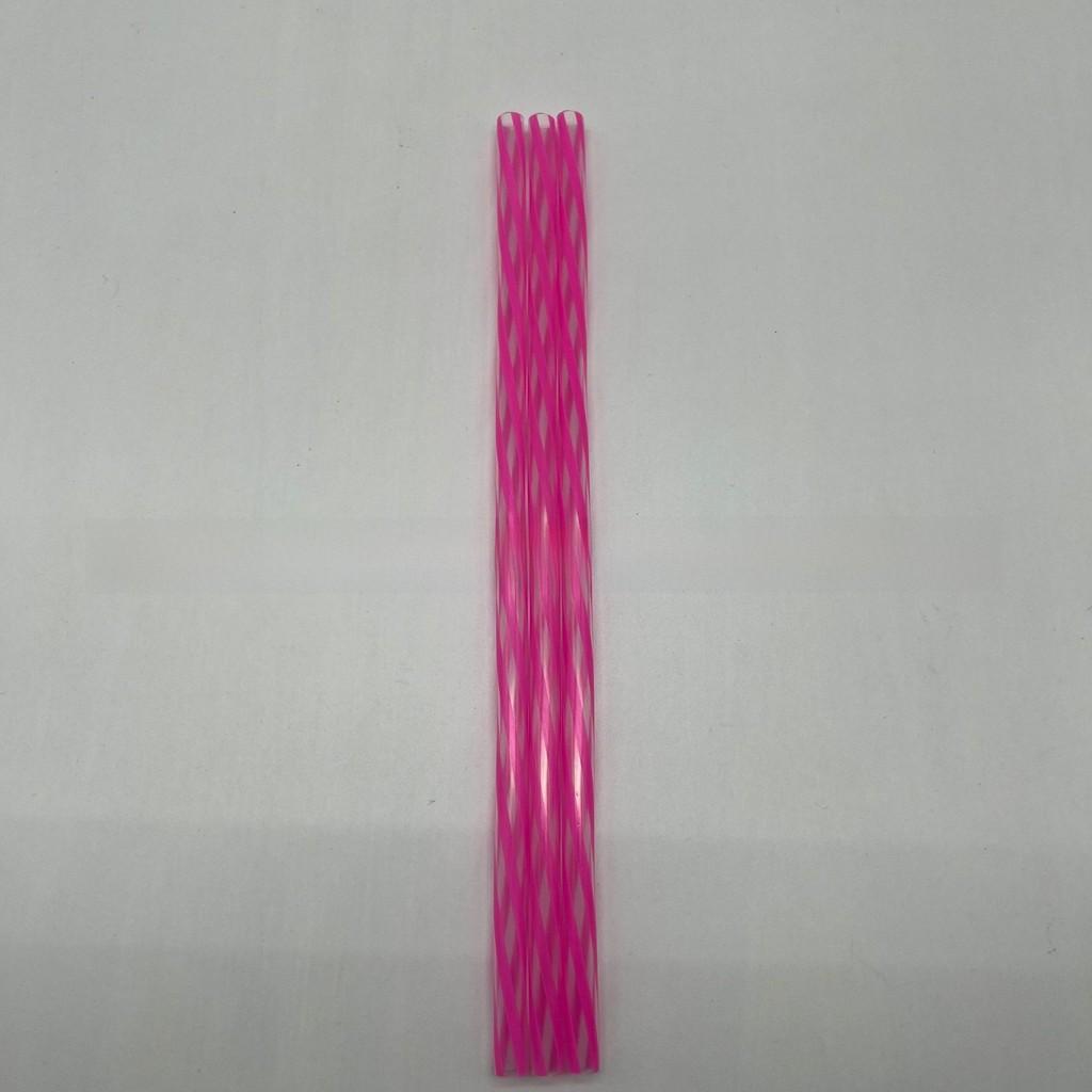 Plastic Rainbow Striped Drinking Straws With Twist Design For Party And Beverage Use