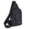 1pc Multipurpose Oxford Cloth Messenger Bag - Large Capacity, Shoulder Bag for Travel & Work, Black with Adjustable Strap, Travel Essentials Bag