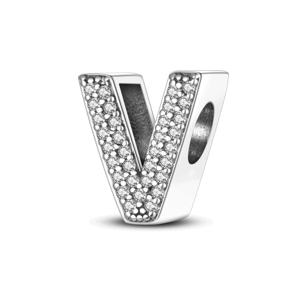 Charms 26 Letters A To Z Alphabet Spell Words Diy Name Copper Beads With Heart Fit Original Bracelet Diy Ladies Girl Jewelry