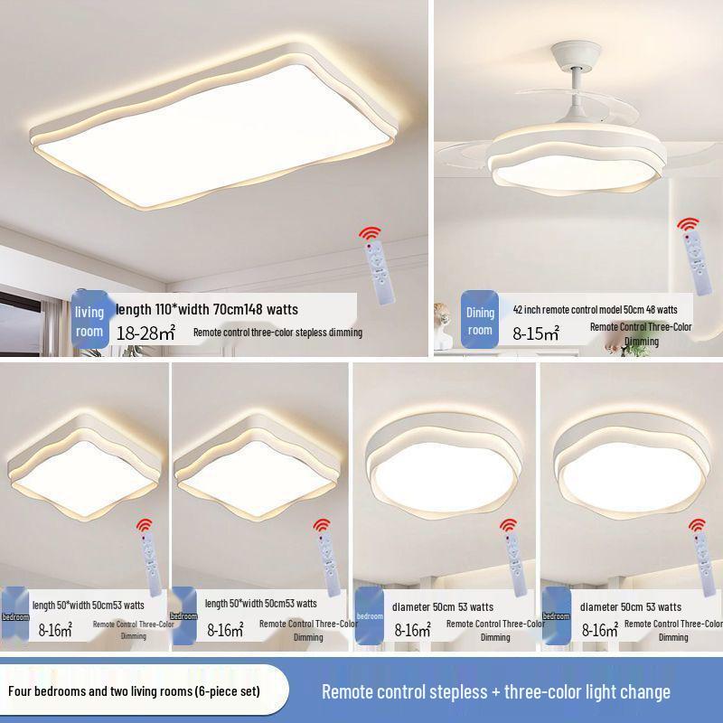 2025 Smart Voice-Controlled Full Spectrum Living Room and Bedroom Ceiling Light Package