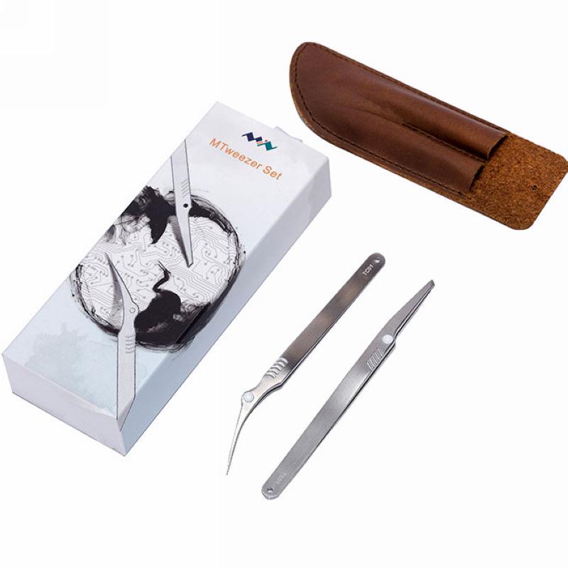Stainless Steel Tweezer Set - Precision Eagle & Crane Type for Repair and Disassembly