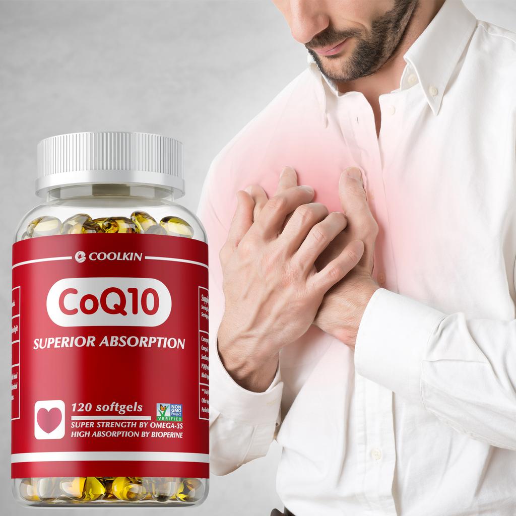 CoQ10 400mg Softgels with Omega-3 & PQQ 120 Count — Antioxidant Support, Daily Wellness, Nutritional Support