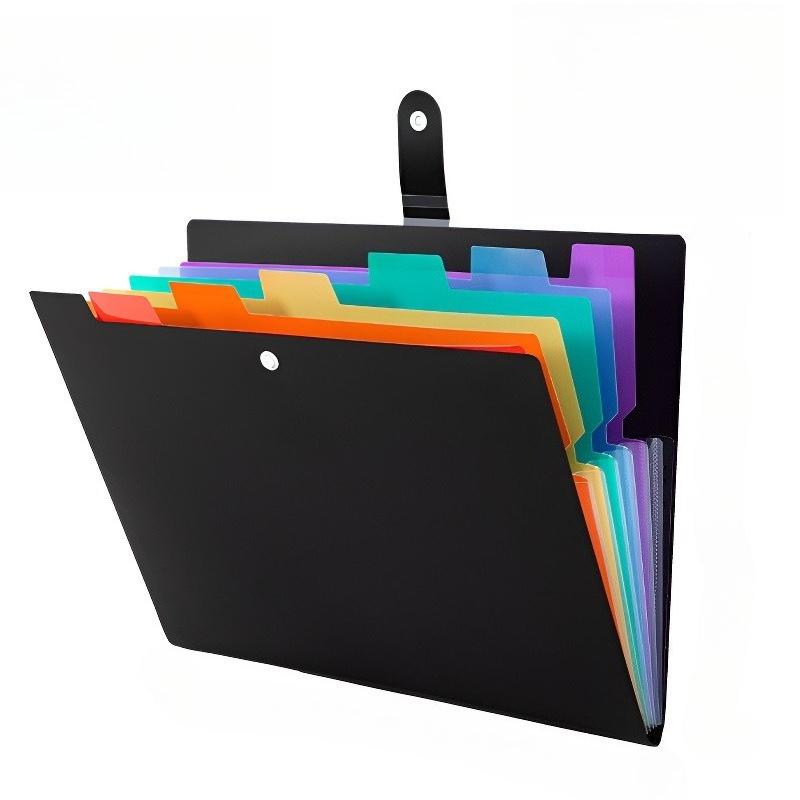 

3Pcs Recommended Colorful PP Organ Pack 7-Grid Rainbow Organ Folder Office Folder Random style 3Pcs
