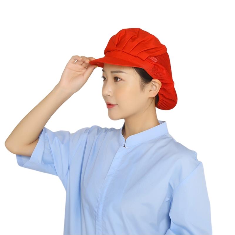 Restaurant Hotel Kitchen Bakery Cooking Cap Unisex Catering Work Hat Dust Proof