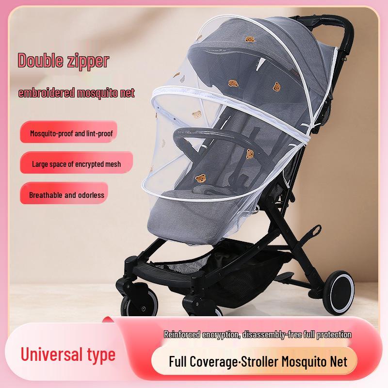 Universal Zippered Baby Stroller Mosquito Net Cover