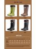 Stylish Unisex High-Top Rain Boots: Waterproof, Splash-Proof, Windproof, with Drawstring and Ribbed Texture for Travel and Wading.