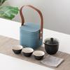 Business Gifts Travel Tea Set Kuaike Cup One Pot Three Cups Portable Cover Bowl Small Set Outdoor High-end Kung Fu Set