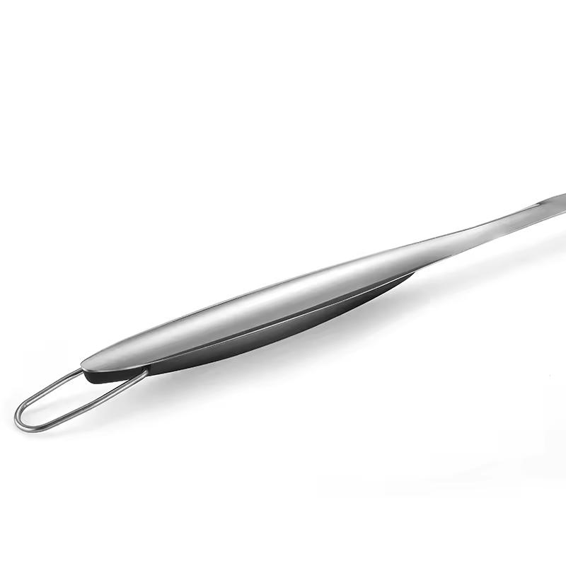 Grillset, robustes Grillzubehör, Grillgeschenke, Werkzeugset, 4-teiliges Grillzubehör mit Spatel, Gabel, Bürste und Grillzange