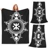 Amazigh Motifs White Symbol Blankets Flannel Sofa Throw Blanket Warm for Couch Bedding Travel Throws Bedspread Quilt