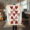 1PC Heart Graphic Print Flannel Blanket Lightweight and portable for Lunch Break Warmth and Comfort Birthday Gifts Ideal Gift