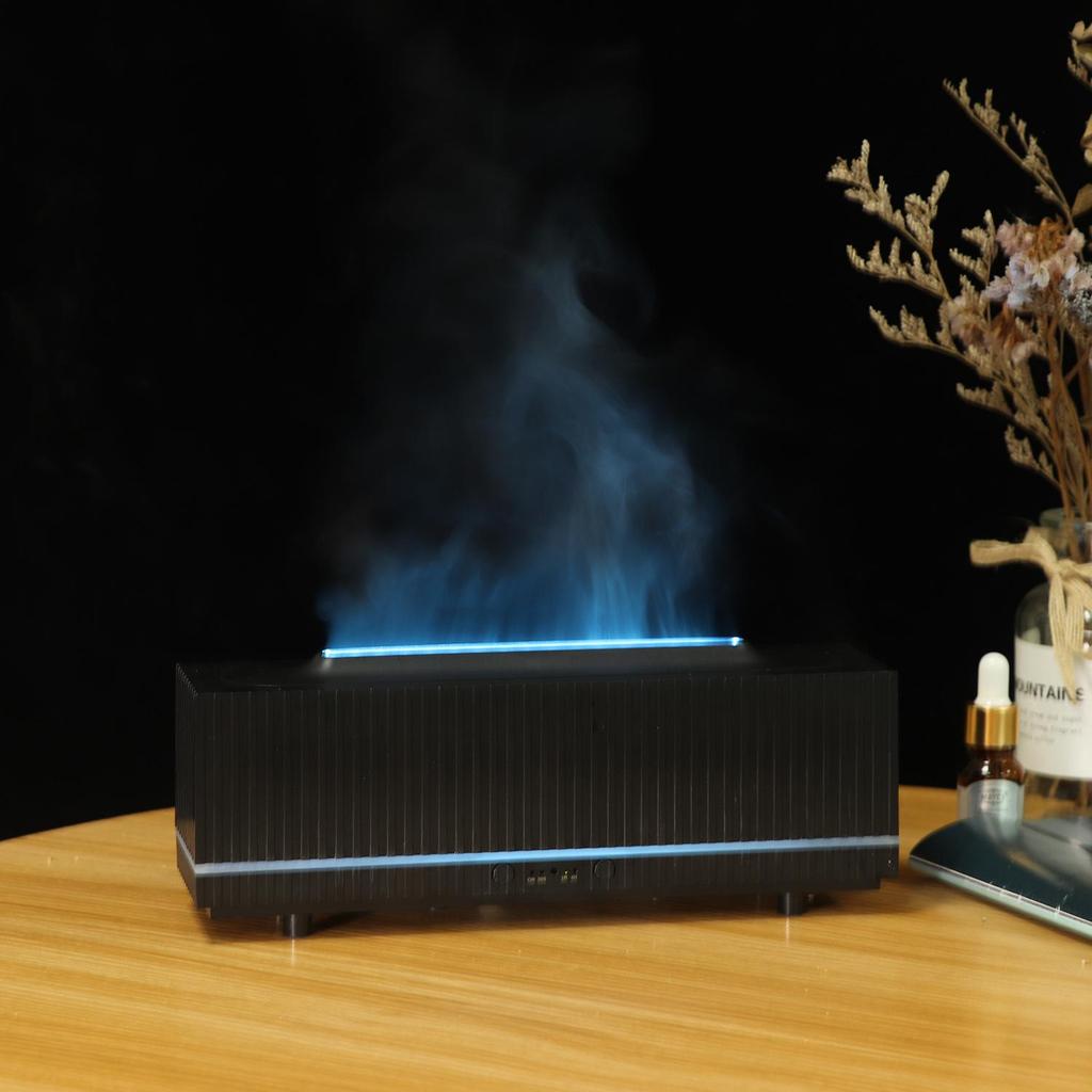 3D Flame Aromatherapy Humidifier for Home, Bedroom & Office - Quiet, Essential Oil Compatible, Desktop Air Atmosphere Enhancer