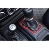 Console Gear Shift Frame Trim Cover for Jeep Wrangler JL JT 18+ Red Carbon Fiber