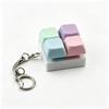 Mini Fidget Key Cap Keychain 1Pcs 4-Key Macaron Color No Light Portable Stress Relief Key Ring for Teenagers
