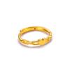 Zhou-Style Adjustable Gold-Plated Heart Chain Ring for Women