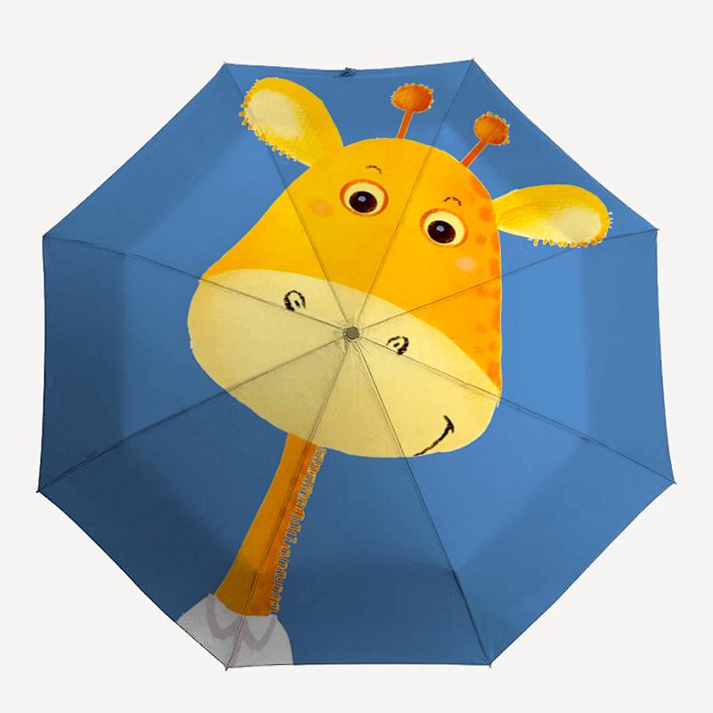 

1pc Giraffe Art Umbrella That Opens Closes Automatically Perfect Gift with a Convenient Folding Mechanism 91