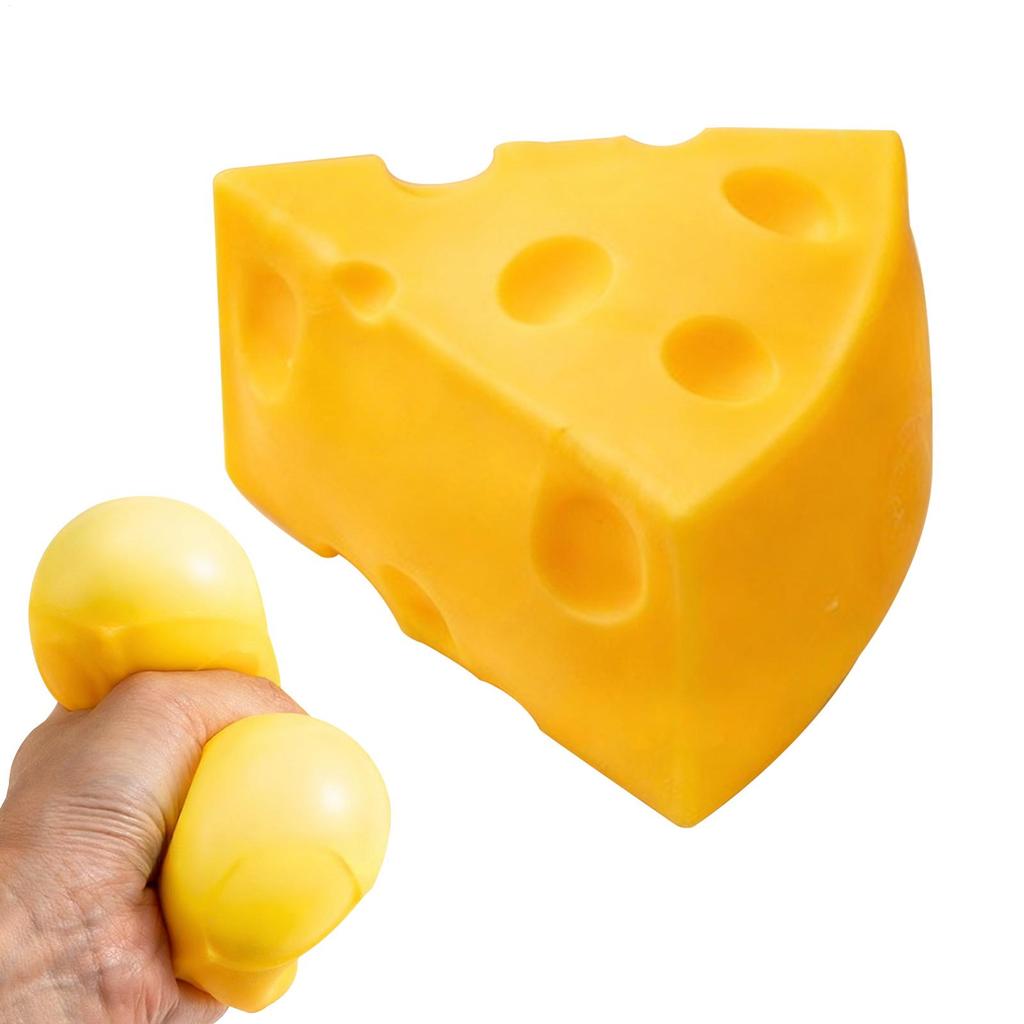 Soft Squeeze Toys Squishy Simulated Cheese Squeeze Toy Food Sensory Toy Soft Stress Relief Slow Rising Fidget Squeeze Toy