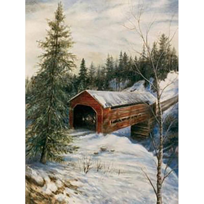 5D Diy Diamond Painting Winter Landscape Diamond Embroidery Winter Snow Scene Christmas Mosaic House Cross Stitch Kit Home Decor