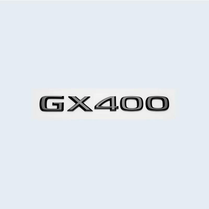 New 3D Chrome Glossy Black ABS Letters Number GX400 GX460 GX470 Emblem For Lexus Car Trunk Logo Badge Sticker