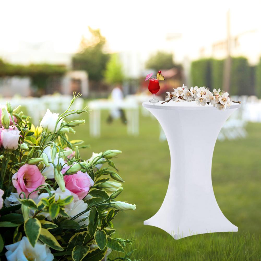 Tablecloth Cover for a Cocktail Bar Table White 80X110Cm [25F]