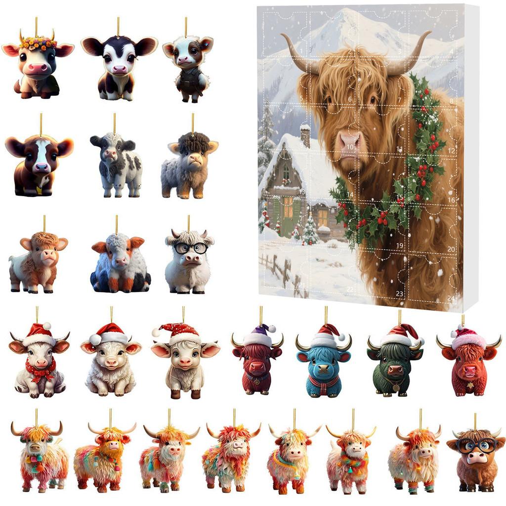 

Christmas Blind Box Decor Set With Yak Animal Figures For Holiday Tree Decorations And Gifts Style L