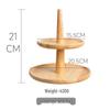 Japanese Style 3-Tier Wooden Dessert Stand