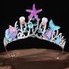 Hair Accessories Crystal Shell Mermaid Sea Star Crown Tiara Headband Tiaras Headwear  Glam Looks