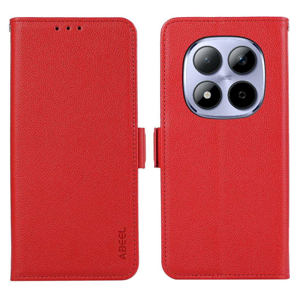 ABEEL For Xiaomi Redmi Note 15 Pro 4G (Global) Case Litchi Texture Leather RFID Blocking Phone Cover