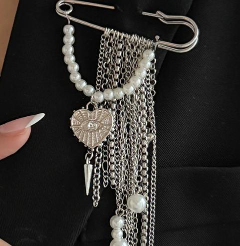 Hip Hop Style Irregular Beaded Fringed Brooch Accessories Multi-functional Pants Anklet Pin