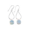 Milky Opal Gemstone 925 Sterling Silver Handmade Jewelry Dangle Earrings 1.90" EE-7-14
