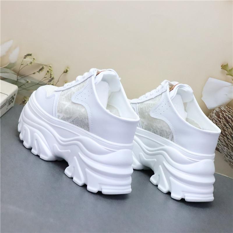 Fashion 10CM 12CM Platform Wedge Women Shoes Mules Genuine Leather Hidden Heel Women Summer Shoes Slides Sandals Slippers Spring Autumn