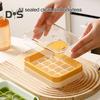 Ice Cube Tray with Lid 15 Cubes Ice Grid Easy-Release Silicone Bottom Stackable Ice Trays for Freezer