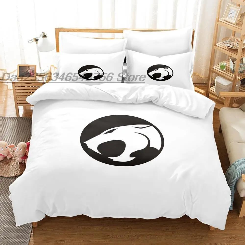 Thundercats Bettwäscheset Einzelbett Twin Full Queen King Size Bettset Aldult Junge Schlafzimmer Bettbezugsets 3D-Druck Anime Bettlaken-Set