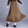 Elegant 2025 Autumn Women’s A-line Pleated Skirt with Elastic Waist – Korean Style