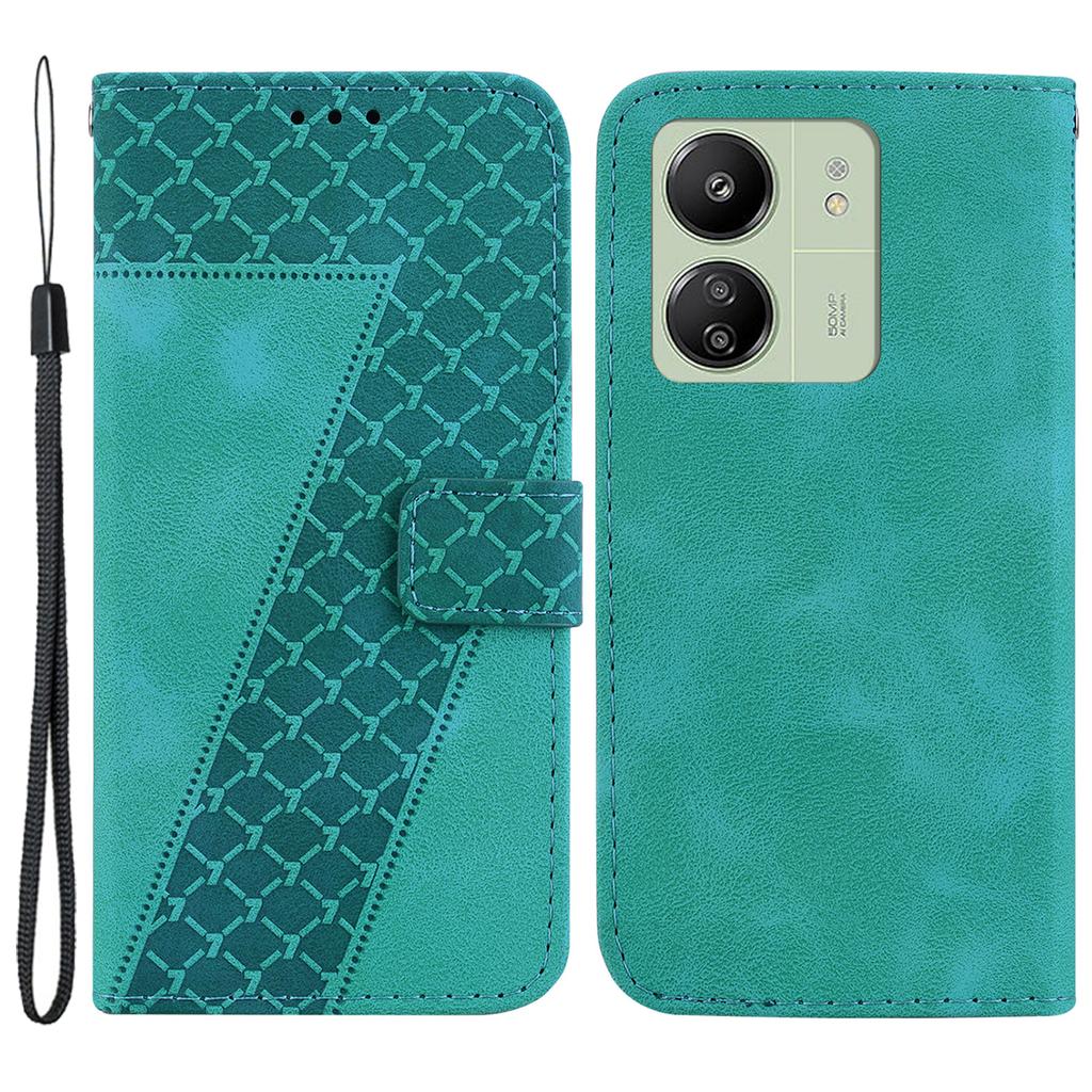 For Xiaomi Redmi 13C 4G/13C 5G/Poco C65 4G/Poco M6 5G/13R 5G Case PU Leather Wallet Stand Imprinted Phone Cover