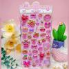 1/8pcs Cartoon Cute Aesthetic 3D Stickers Creative Animal Food Crystal Sticker for Notebook Guitar Decoration Decals Gift