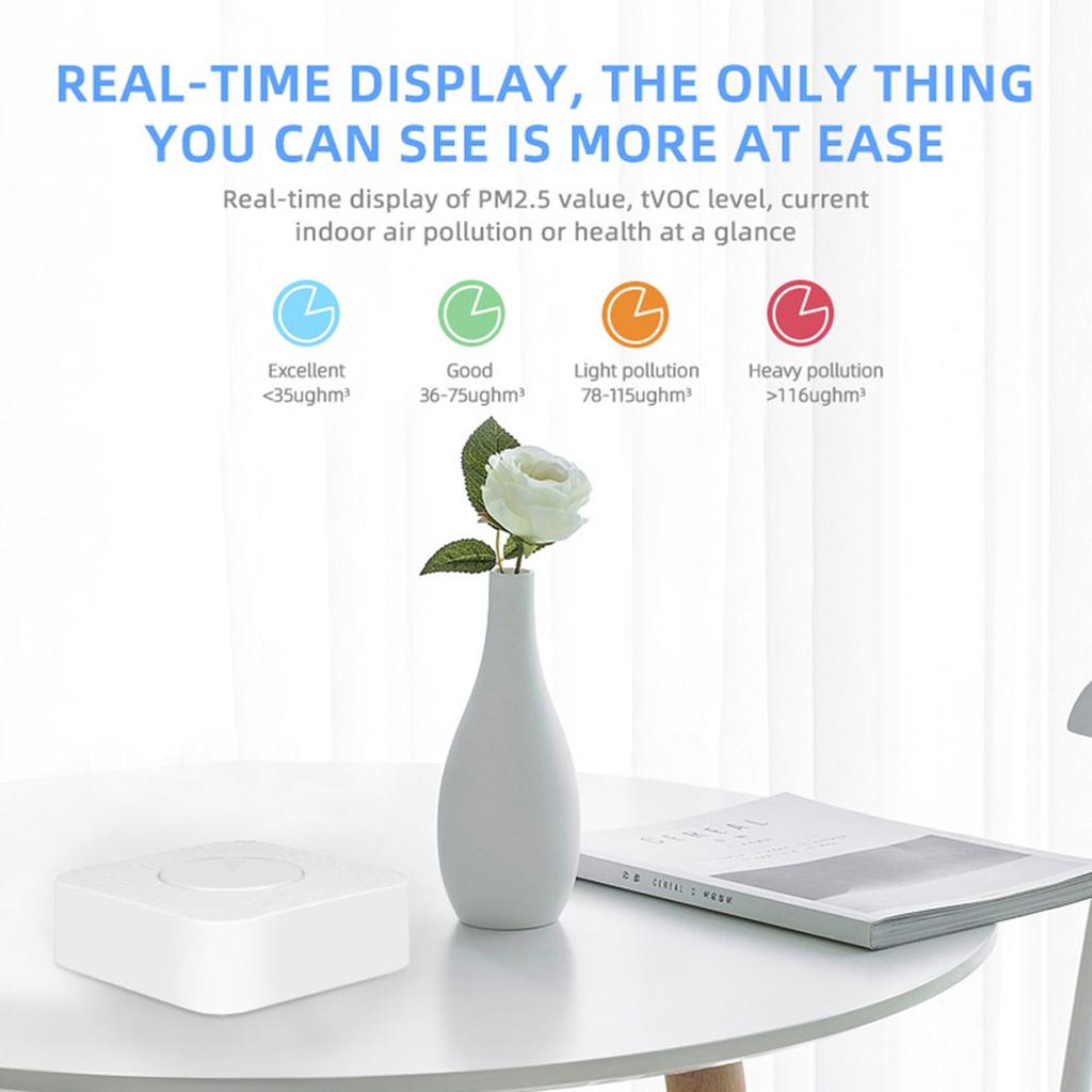 Tuya WiFi Intelligent Air Housekeeper 6 In 1 Air Quality Monitor PM2.5 Formaldehyde TVOC CO2 Temperature Humidity