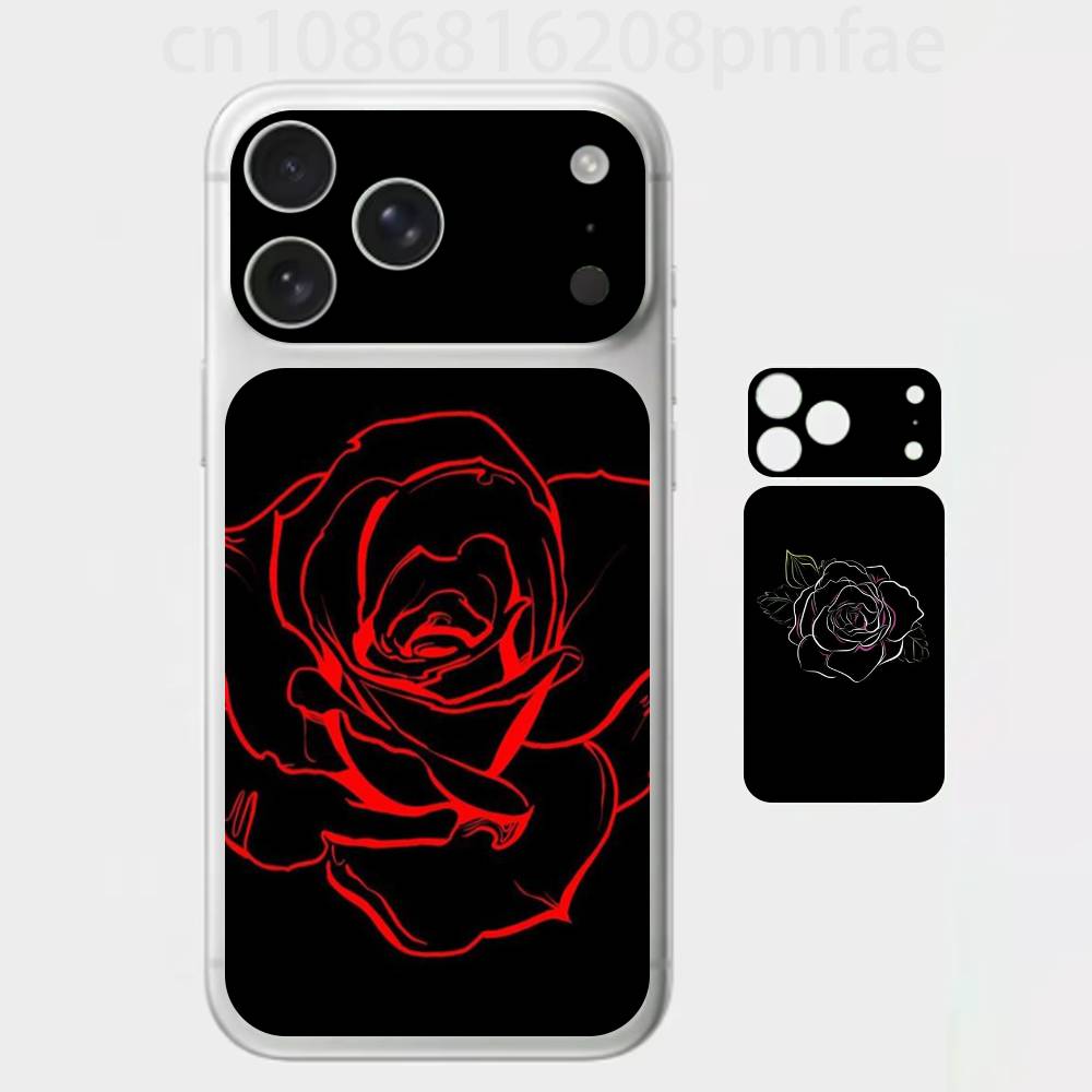 

Линия роз Премиальная защитная пленка для iPhone 17 Pro/Max, Защитная наклейка на заднюю панель и рамку камеры (Не чехол) iPhone17promax