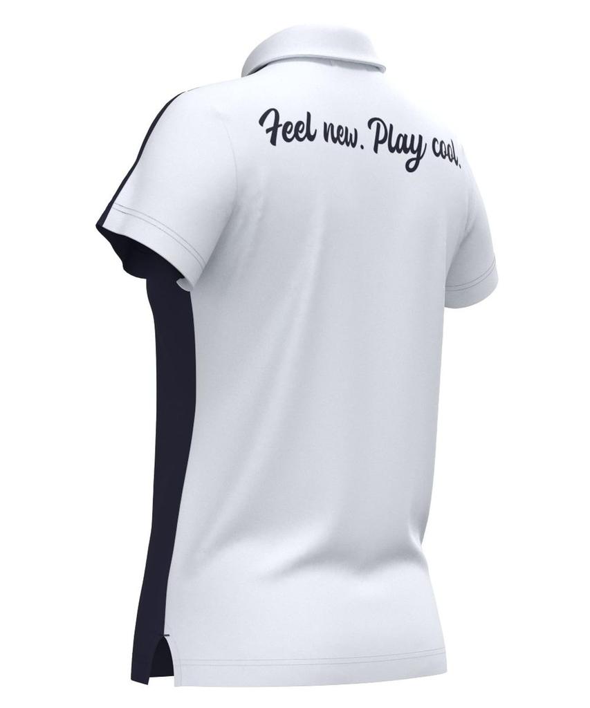 Short Sleeve Polo Shirt Moisture Quick UV Golf M [Pin Apparel] Women's (Cool Core Wicking, Drying, Protection) / / 622-4260810 120_Navy