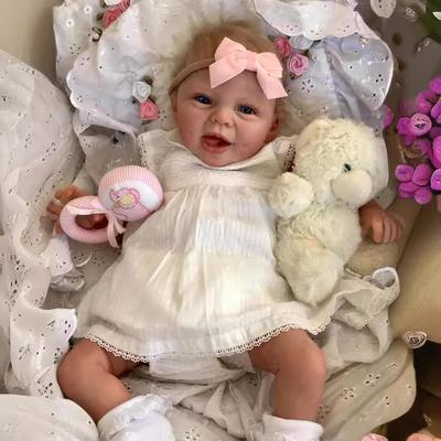 Poupée Bébé Réaliste Hani Reborn à Corps en Tissu de 22 Pouces