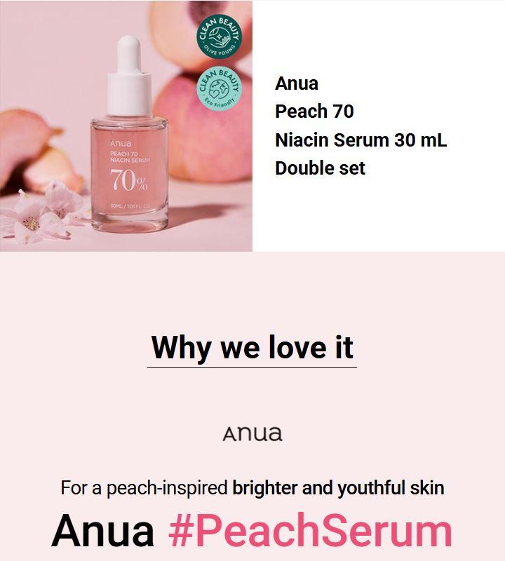 Anua Peach 70 Niacin Serum 30ml Double Set